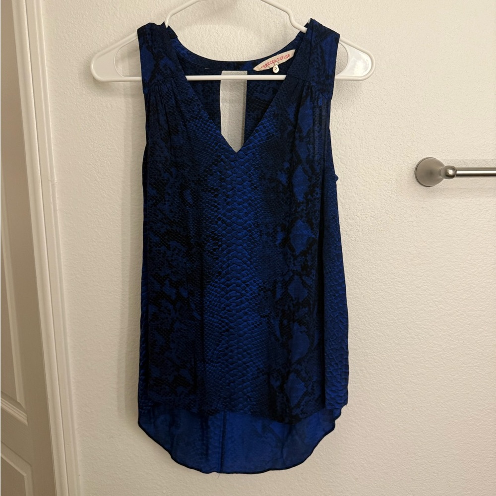 Rebecca Taylor Blue Sleeveless Top